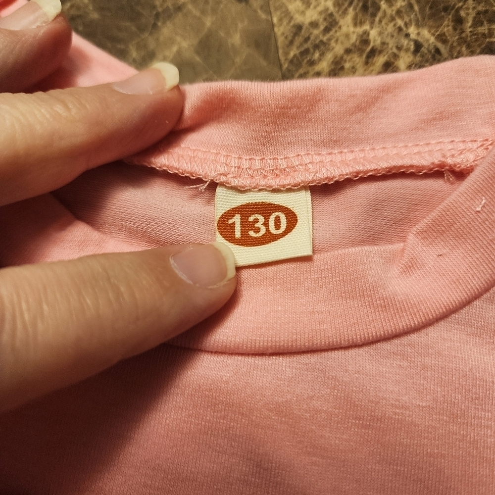 N3 - "Sorry Boys Daddy Says No Dating" Pant Set 130 / 6 to 8 year old - Picture 6 of 6